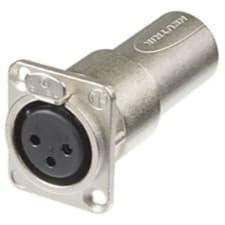 Image of Neutrik XLR Adapter Socket to Plug Male-Female Panel Mount