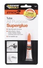 Image of Everbuild Stick 2 All Purpose High Strength Superglue Adhesive Tube 3gm
