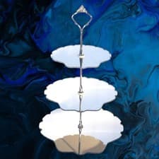 Image of Three Tier Shell Shaped Cake Stands - Two sizes and many colour choices