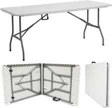 Image of "6ft Heavy Duty Folding Table - Ideal for Catering, 180 x 70 x 74 cm, White