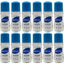 Image of Amplex Active Anti-Perspirant Roll-On Deodorant 50ml - 12 Pack