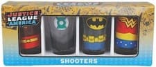 Image of DC Justice League Shot Glasses Set of 4 - Superman Batman Wonder Woman