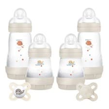 Image of MAM Anti-Colic Baby Bottle Set Easy Start 160ml 260ml + Soothers - Neutral