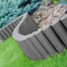 Image of 2.2m Plastic Garden Edging Plant Border Hammer-in Lawn Palisade Garden Edging