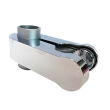 Image of Aqualisa 910269 Pinch Grip Shower Head Holder - Satin Chrome 25mm