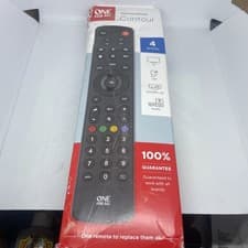 Image of One For All URC1240 Contour Universal 4 in 1 Remote Control - Black, box dameged