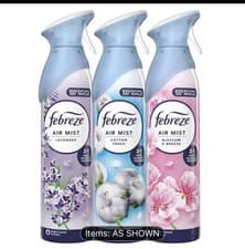 Image of Febreze Air Freshener Spray Mist -Blossom & Breeze, Cotton Fresh, Lavender 185ml