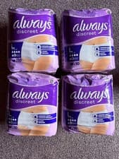 Image of Always Discreet Underwear Incontinence Pants Normal, Large 10pants x4 packs