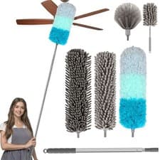 Image of Extendable handle Feather Duster 245cm Long Telescopic Magic Static Brush Choice