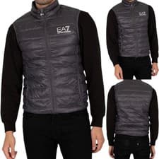 Image of EA7 Mens Lightweight Gilet Anthracite Size XL / Slim Fit 40" Chest 8NPQ01 PN29Z