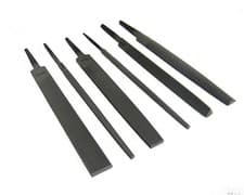 Image of ENGINEERS HAND FILES 4" x 2 METAL FILE FLAT ROUND SQUARE SMOOTH SECOND BASTARD