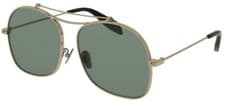 Image of Alexander McQueen AM0088s 003 Gold Sunglasses Green Lens Sonnenbrille  59-15-145