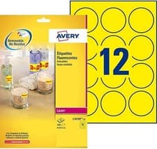 Image of Avery Removable High Visibility Neon Labels 300 Yellow L7670Y
