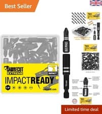 Image of Durable 25mm PH2 Impact Driver Bits Set with Bit Holder for Extreme Performance