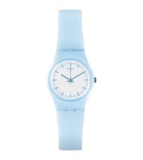 Image of A Very Pretty 2017 Swatch 25mm Watch LL119 CLEARSKY, MINT UNWORN Cond Box Papers