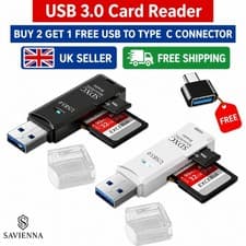 Image of SD Card Reader 2 In 1 USB 3.0 Micro SD SDHC SDXC MMC TF for PC Laptop Mobile