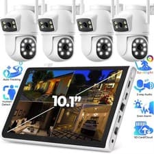 Image of Wireless CCTV Camera System with 10CH NVR & 500GB HDD PTZ Wi-Fi Camera Dual Lens