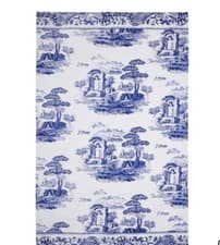 Image of Spode pimpernel Tea Towel- Blue Italian