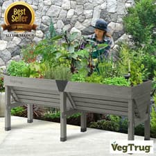 Image of VegTrug Classic Raised Garden Planter Bed in Grey 1.8M