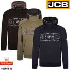 Image of Mens JCB Horton Trade Work Wear Pullover Sweatshirt Winter Hoodies | S-3XL