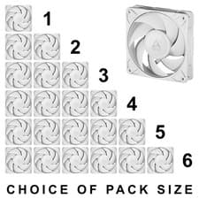Image of Arctic P12 Pro PST 120mm PWM Case Fan White 3000 RPM 77 CFM  4-Pin Pack