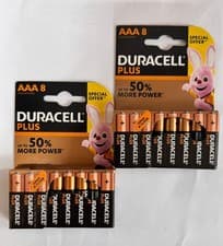 Image of DURACELL AAA Batteries PLUS 1.5V Battery pack of 8,16