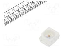 Image of LED SMD 120° 1.9÷2.5VDC yellow 1000÷2300mcd 30mA 3528,PLCC2