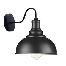 Image of Wall Mounted Reading Light Adjustable Bedside Lamp Plug In 2m Cable Black UK