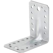 Image of Heavy Duty 2.5mm Thick Zinc Plated Reinforced Corner Angle Bracket Galvanised