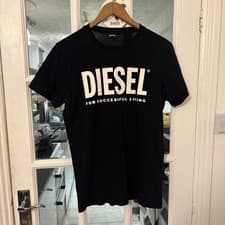 Image of Diesel Men's Black 'For Successful Living' short sleeved/ T-shirt Size medium