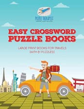 Image of Easy Crossword Puzzle Books-Large Print Books for Trave -  NEW Puzzle Therapis 2