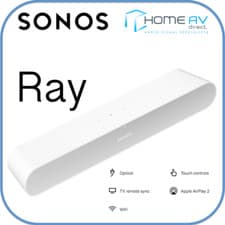 Image of Sonos Ray Soundbar White Bass Reflex Works with TV, Sonos app, Apple AirPlay