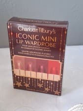 Image of Genuine Charlotte Tilbury Iconic Mini Lip Wardrobe gift set worth £42.86 New