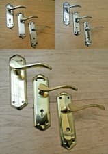 Image of Designer Door handles SPRUNG MORTICE LEVER LATCH LOCK BATHROOM DOOR PULL HANDLE