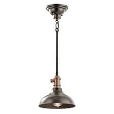 Image of 1 Bulb Ceiling Pendant Light Fitting Natural Brass LED E27 60W Bulb