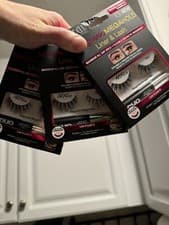 Image of 3 Pack Duo Ardell Eyelashes Magnet MEGAHOLD Invisiband Liner Lash Kit 054 Wispie