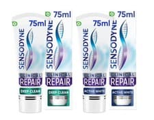 Image of Sensodyne Clinical Repair Sensitive Toothpaste 75ml – Deep Clean / Active White