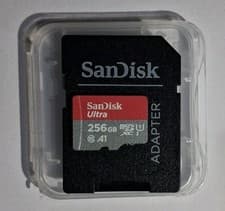 Image of Sandisk Ultra 256 GB MicroSDXC UHS-1 Card with SD Adapter