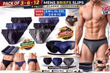 Image of PACK OF 3 6 9 12 MENS BRIEFS SLIPS CLASSIC UNDERWEAR PANTS HIPSTER COTTON S-2XL