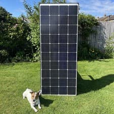 Image of 220W Solar Panel BLACK FRAME Monocrystalline (165x67cm) Packaging Got Wet