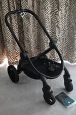 Image of iCandy Peach 7 All Matt Black Pram Pushchair CHASSIS + Wheels - NEW