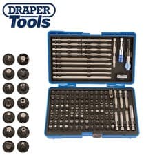 Image of Draper 127 Piece Magnetic Tamperproof Security Screwdriver Bit Holder Set & Case