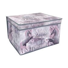 Image of Folding Kids Toy Storage Box/Bin/Cube/Basket Collapsible Large Container & Lid