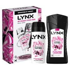 Image of Lynx Attract For Her THE WINGWOMEN Body Spray & Body Wash Duo Gift Set Valentine