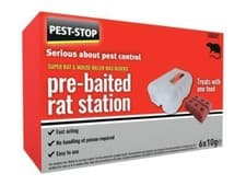 Image of Pest-Stop (Pelsis Group) Super Rat & Mouse Killer Wax Block Pre-Baited Station