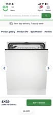 Image of AEG FSB53647Z 5000 60cm Fully Integrated 13 Place Settings AirDry Dishwasher