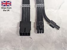 Image of 8 PIN PCIE (6+2) Cable Extension BLACK | BRAIDED