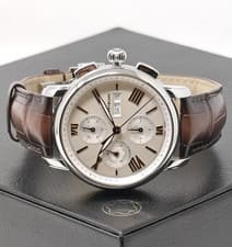 Image of MontBlanc Star Legacy Day Date Chronograph Watch Brown Aligator Leather 126080