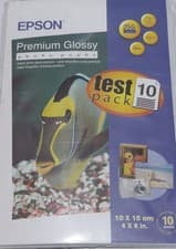 Image of Epson Premium Glossy Photo Paper 100x150mm, 255g/m2, 10 Sheets 7011324..