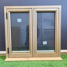 Image of Hardwood Timber Window Oak Double Casement Flat Pack Self Assembly Unassembled